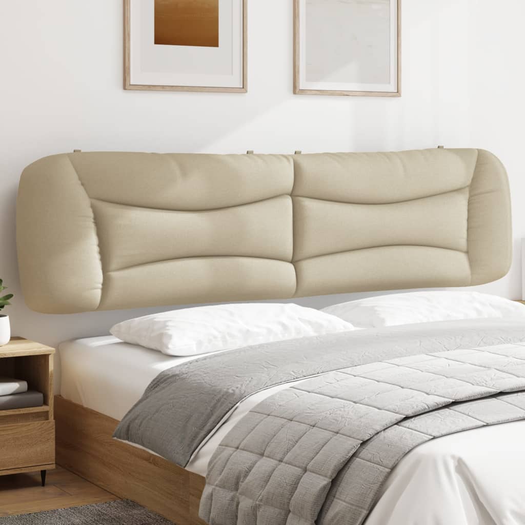 vidaXL Kopfteil-Kissen "Hvar" Creme 200 cm Stoff