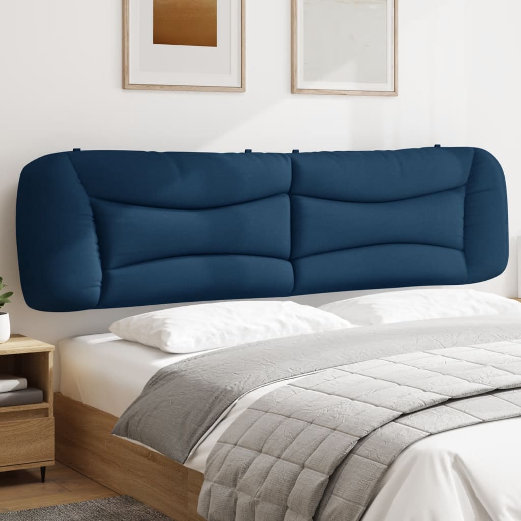 vidaXL Pernă pentru tăblie de pat, albastru, 200 cm, material textil