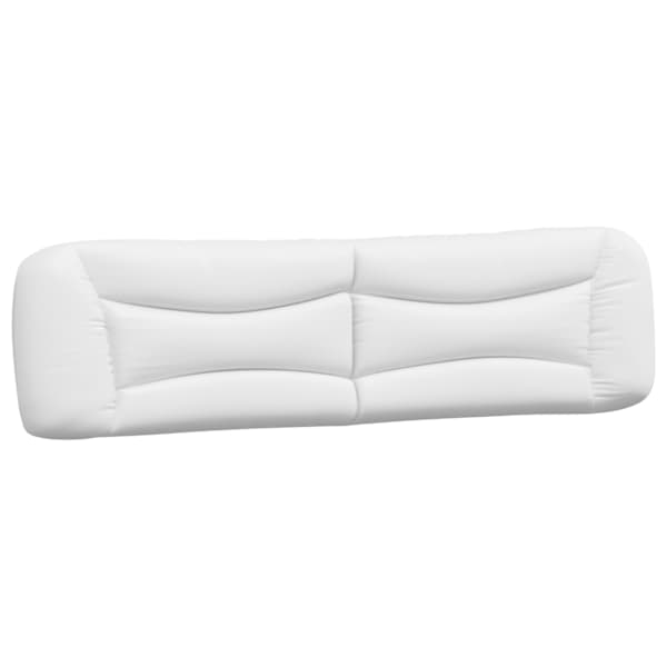 vidaXL voodipeatsi padi Hvar, valge, 200 cm, kunstnahk