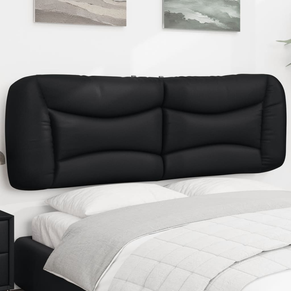 vidaXL Pernă pentru tăblie de pat, negru, 152 cm, piele artificială