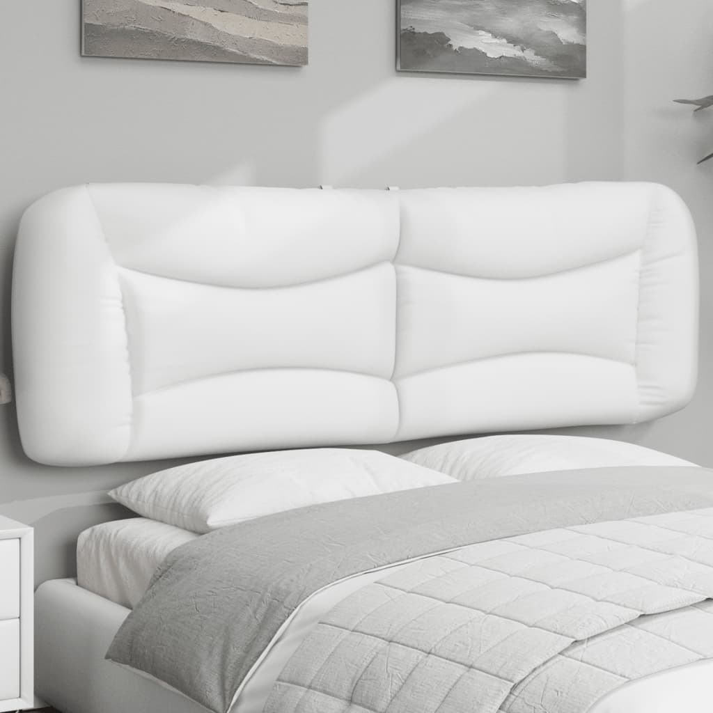vidaXL Kopfteil-Kissen "Hvar" Weiß 152 cm Kunstleder