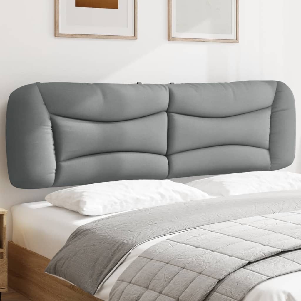 vidaXL Pernă tăblie de pat, gri deschis, 193 cm, material textil