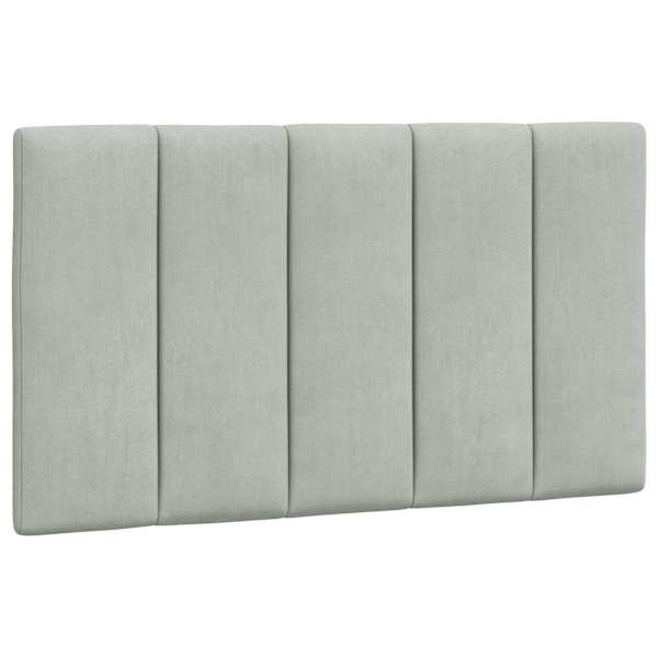 vidaXL voodipeatsi padi Hanko, helehall, 80 cm, samet
