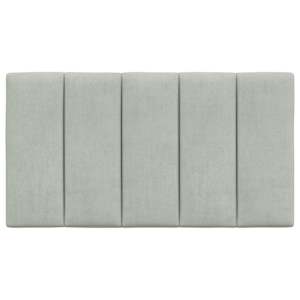 Polštář na čelo postele Hanko světle šedý 80 cm samet - obrázek 5