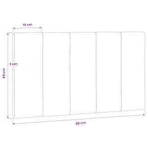 Polštář na čelo postele Hanko světle šedý 80 cm samet - obrázek 10