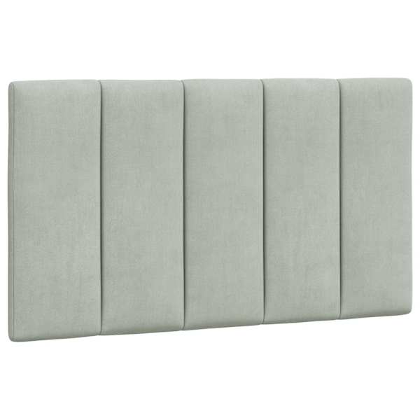 vidaXL voodipeatsi padi Hanko, helehall, 90 cm, samet