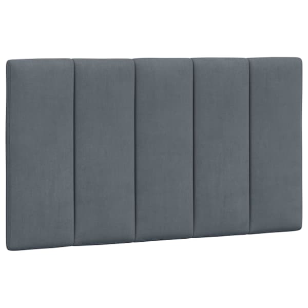 vidaXL voodipeatsi padi Hanko, tumehall, 90 cm, samet