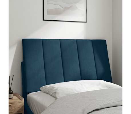 vidaXL Cabecero de cama acolchado Hanko terciopelo azul 90 cm
