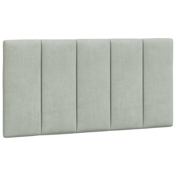 vidaXL voodipeatsi padi Hanko, helehall, 100 cm, samet