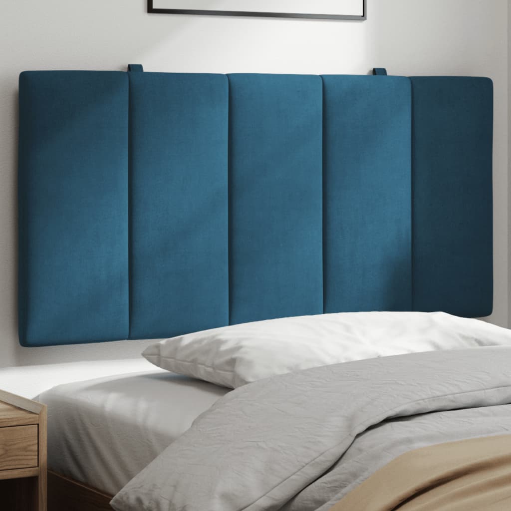 vidaXL Pernă tăblie de pat, albastru, 100 cm, catifea