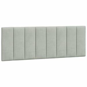 vidaXL voodipeatsi padi Hanko, helehall, 120 cm, samet