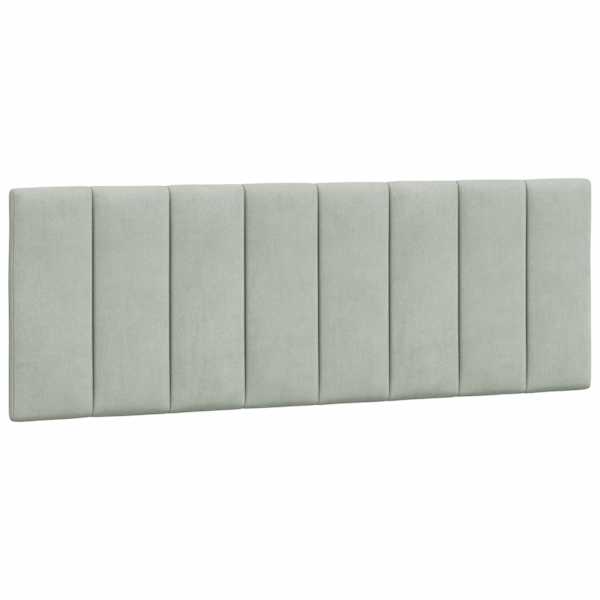vidaXL voodipeatsi padi Hanko, helehall, 120 cm, samet