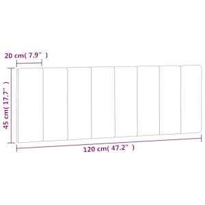 Polštář na čelo postele Hanko světle šedý 120 cm samet - obrázek 10