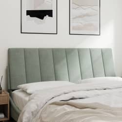 vidaXL Headboard Cushion "Hanko" Light Grey 120 cm Velvet