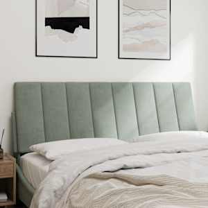 vidaXL Headboard Cushion "Hanko" Light Grey 120 cm Velvet