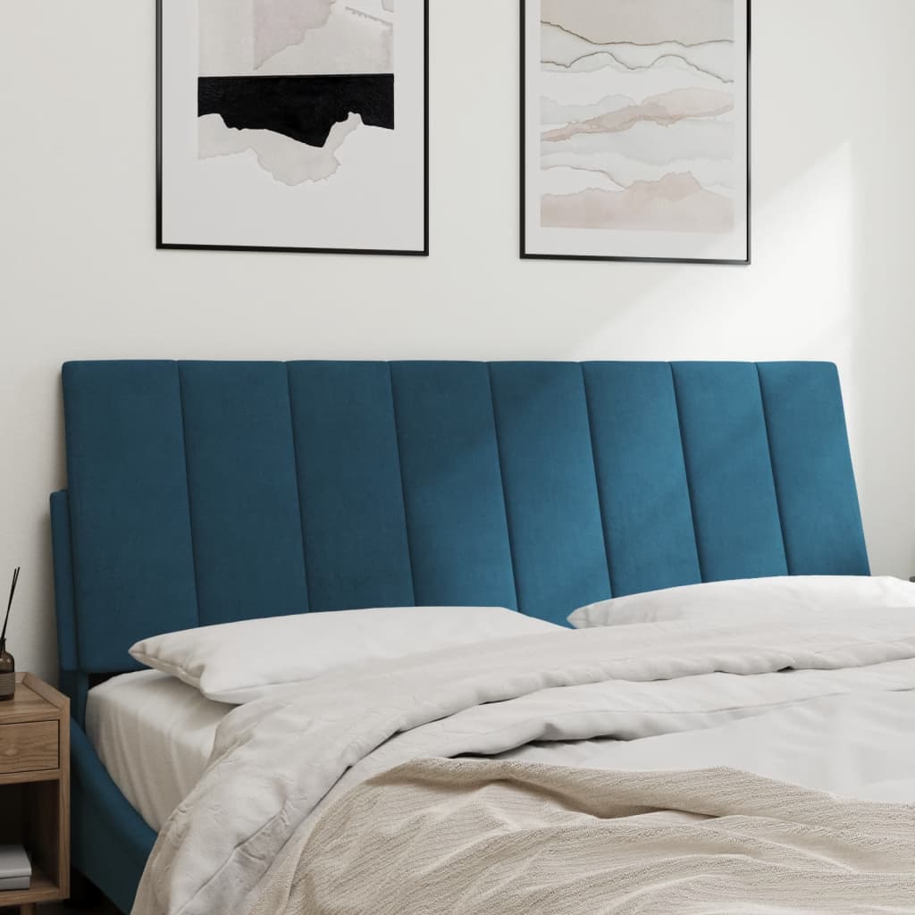 vidaXL Hoofdbordkussen 120 cm fluweel blauw afbeelding