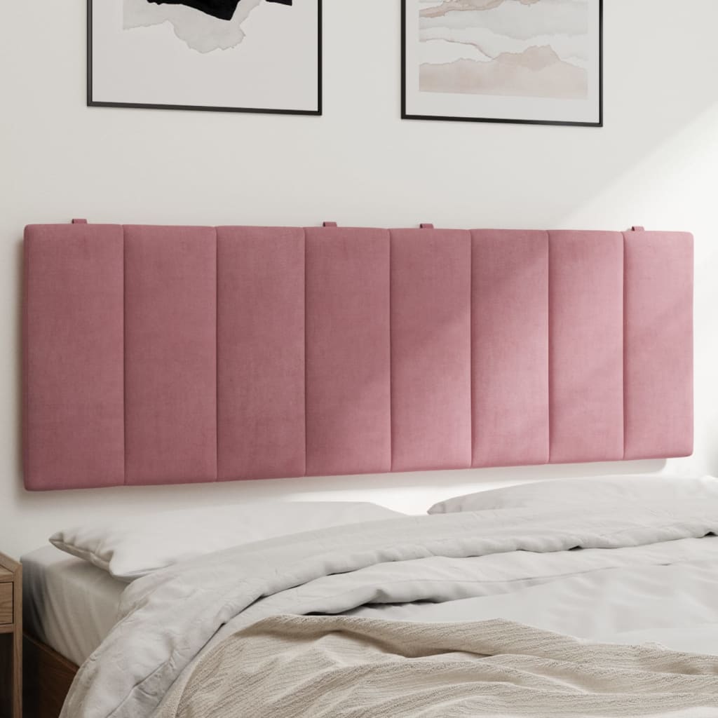 vidaXL Pernă tăblie de pat, roz, 120 cm, catifea