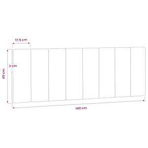 Polštář na čelo postele Hanko černý 140 cm samet - obrázek 10