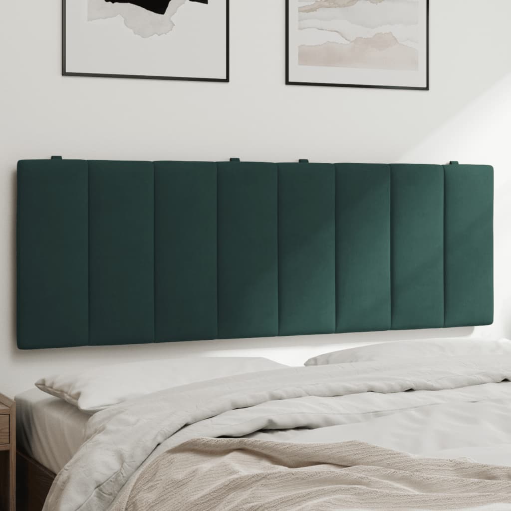 vidaXL Pernă tăblie de pat, verde, 140 cm, catifea