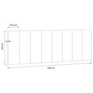 Polštář na čelo postele Hanko modrý 140 cm samet - obrázek 10