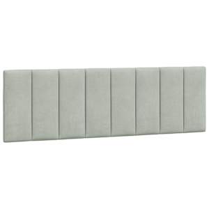 vidaXL voodipeatsi padi Hanko, helehall, 160 cm, samet