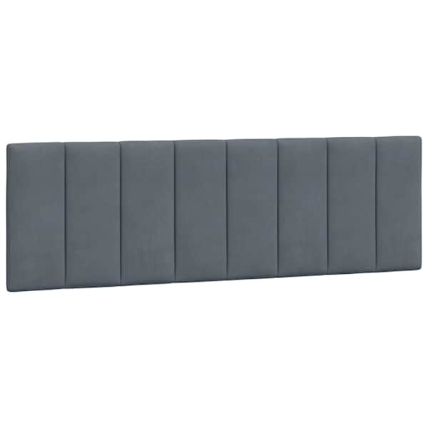 vidaXL voodipeatsi padi Hanko, tumehall, 160 cm, samet