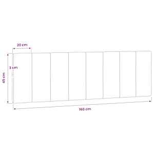 Polštář na čelo postele Hanko černý 160 cm samet - obrázek 10