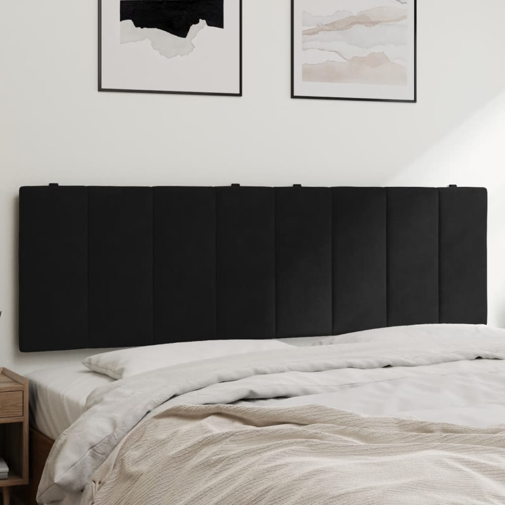 vidaXL Pernă tăblie de pat, negru, 160 cm, catifea