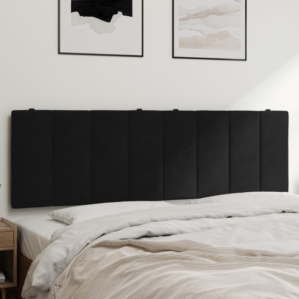 vidaXL Pernă tăblie de pat, Hanko, negru, 160 cm, catifea