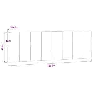 Polštář na čelo postele Hanko modrý 160 cm samet - obrázek 10