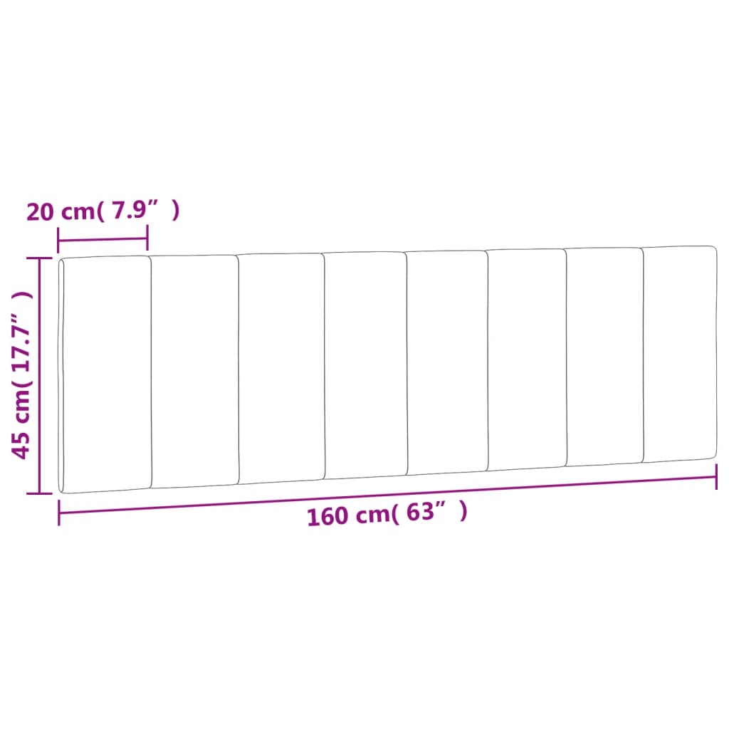 Poduszka na wezgłowie, różowa, 160 cm, aksamitna