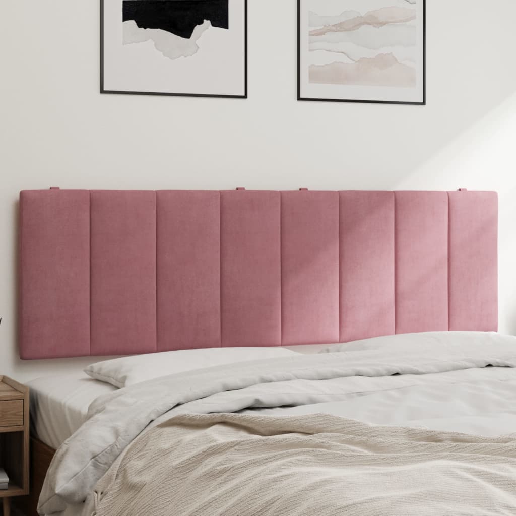 vidaXL Pernă tăblie de pat, roz, 160 cm, catifea