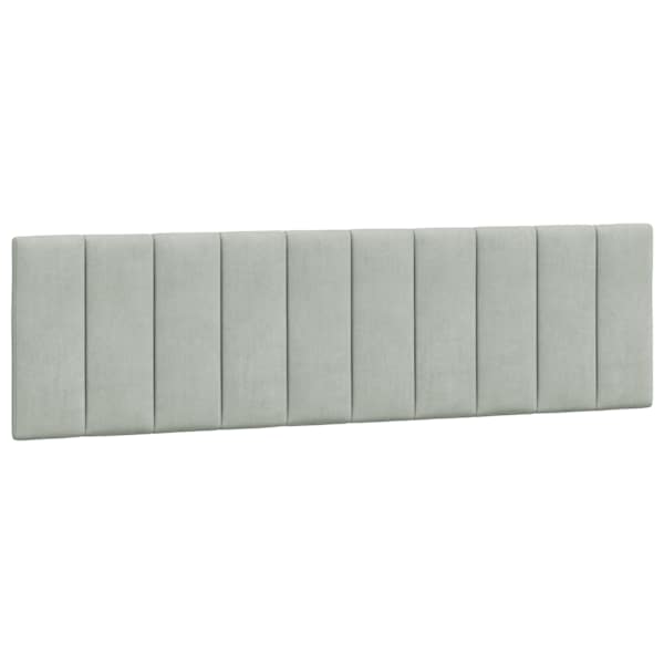 vidaXL voodipeatsi padi Hanko, helehall, 180 cm, samet