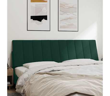 vidaXL Kopfteil-Kissen "Hanko" Dunkelgr&uuml;n 180 cm Samt