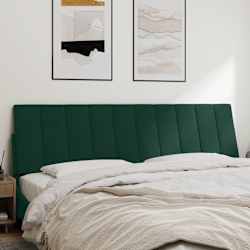 vidaXL Cabecero de cama acolchado Hanko terciopelo verde oscuro 180 cm
