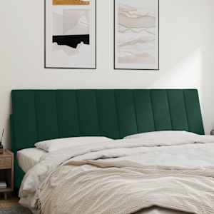 vidaXL Kopfteil-Kissen "Hanko" Dunkelgr&uuml;n 180 cm Samt