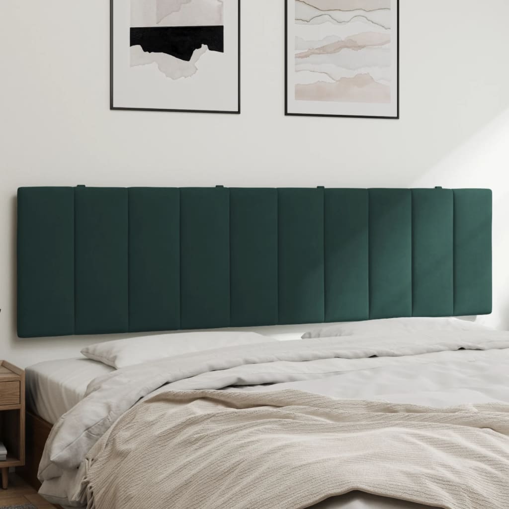 vidaXL Pernă tăblie de pat, Hanko, verde, 180 cm, catifea