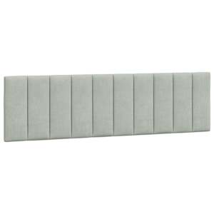 vidaXL voodipeatsi padi Hanko, helehall, 183 cm, samet