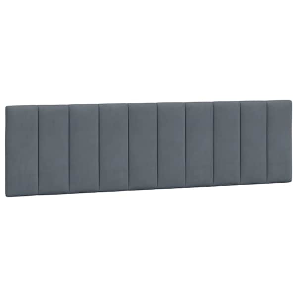 vidaXL voodipeatsi padi Hanko, tumehall, 183 cm, samet