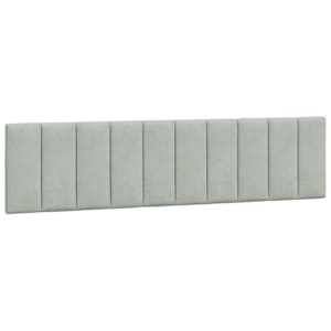 vidaXL voodipeatsi padi Hanko, helehall, 200 cm, samet