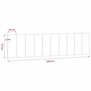 Polštář na čelo postele Hanko černý 200 cm samet - obrázek 10