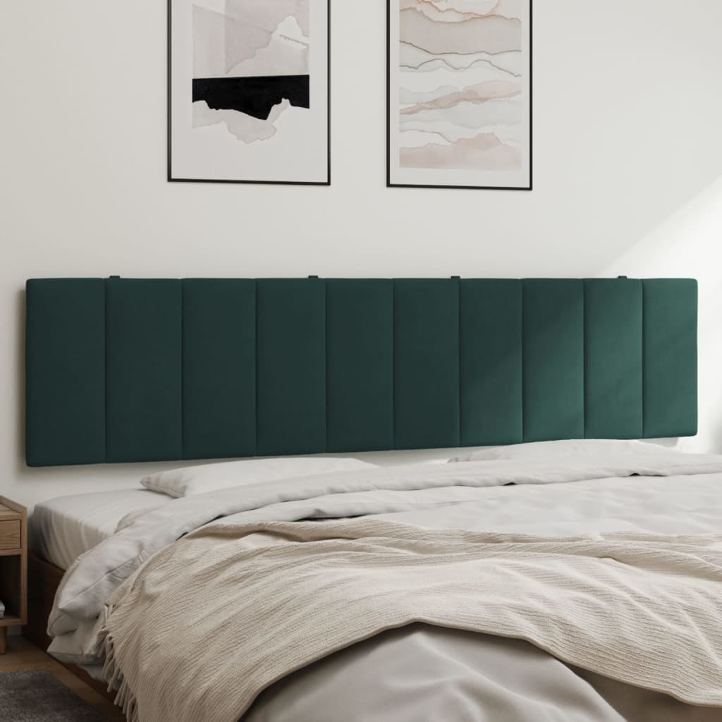 vidaXL Pernă tăblie de pat, verde, 200 cm, catifea