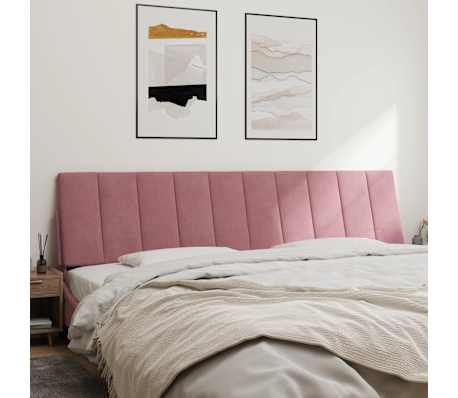vidaXL Kopfteil-Kissen "Hanko" Rosa 200 cm Samt
