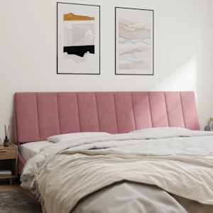 vidaXL Kopfteil-Kissen "Hanko" Rosa 200 cm Samt