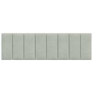 Polštář na čelo postele Hanko světle šedý 152 cm samet - obrázek 5