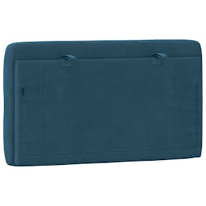 Polštář na čelo postele modrý 80 cm samet - obrázek 7