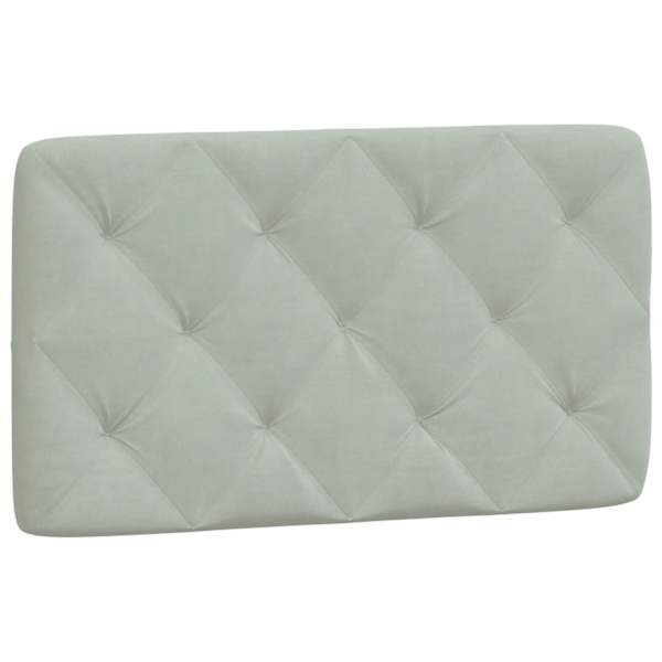 vidaXL voodipeatsi padi, helehall, 90 cm, samet