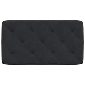 Polštář na čelo postele černý 90 cm samet - obrázek 5
