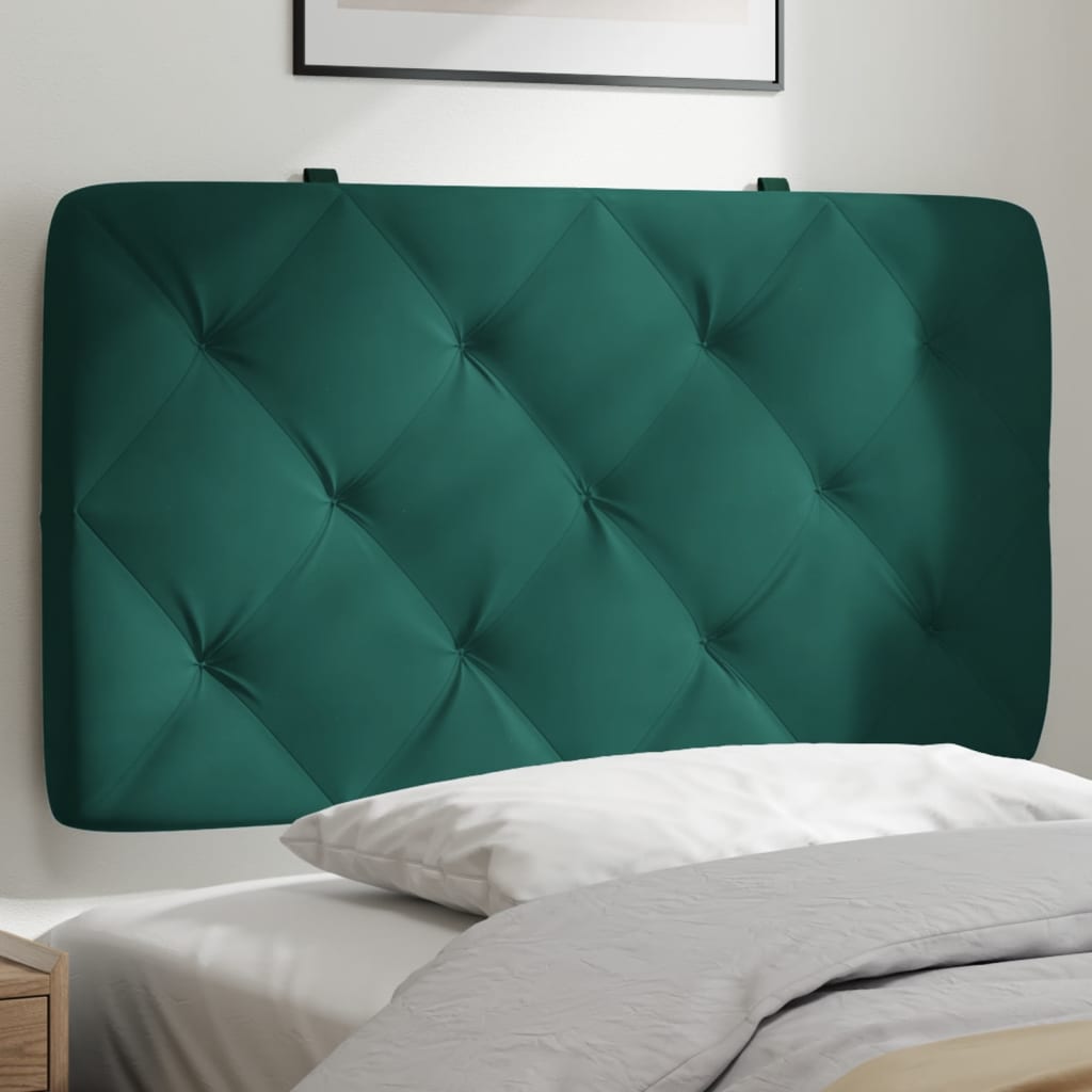 vidaXL Kopfteil-Kissen Dunkelgrün 90 cm Samt
