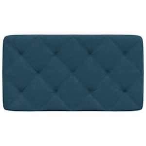 Polštář na čelo postele modrý 90 cm samet - obrázek 5